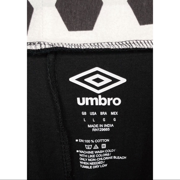 Umbro Women Loose Fit Active Wear Lounge Large Capri Pants Black Fold Down Waist - Picture 5 of 5